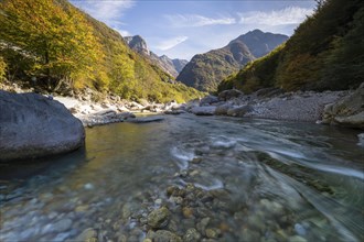 Mountain river in the Verzasca Valley