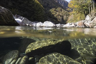 Mountain river in the Verzasca Valley