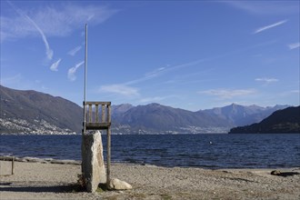 Lake Maggiore on the shore of Cannobio