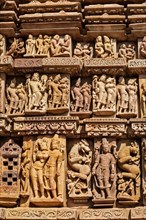 Stone carving bas relief sculptures on Vaman Temple