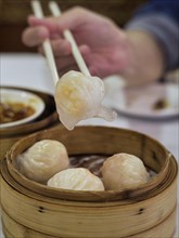 Delicious Chinese dim sum in a chinese restaurant