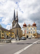Main square with parish church and town hall