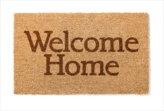 Welcome home mat isolated on A white background