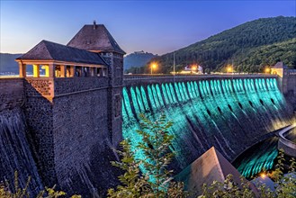 Dam in evening light