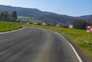 Speeding by speeder on dangerous winding country road