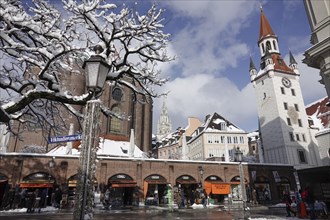 Viktualienmarkt with St. Peter's Church