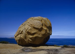 Stone lumps on the sea beach West Australia