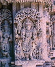 A skilfully carved image of vishnu in Prasanna Chennakeshava Temple