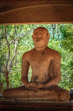 Samadhi Buddha meditating Buddha image ancient statue in Anuradhapura