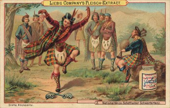 Picture series national dances: Scottish sword dance