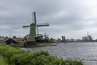 Historic windmills on the banks of the Zaan