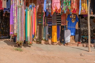 Colored shop for tourist in Ksar of Ait-ben-Haddou. Morocco