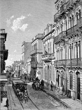 A street in Montevideo in 1870