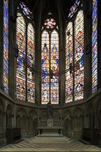 Chapel with leaded glass windows