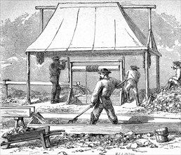 Gold miners in California