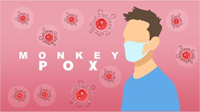 Illustration of monkeypox virus