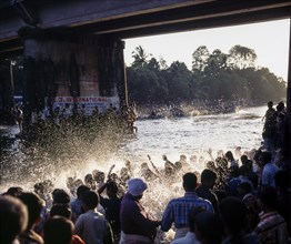 Boat racing at payipad during onam festival