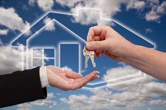 Handing over the house keys on ghosted home icon