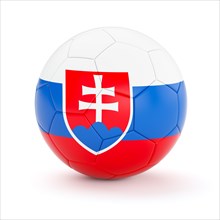 Slovakia soccer football ball with Slovakian flag isolated on white background