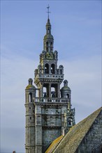 Tower of the church of Notre-Dame-de-Croaz-Batz in the Flamboyant Gothic style