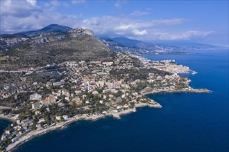 Aerial view of the coast of Cap d'Ail