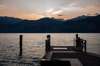 Boat landing stage on Lake Garda