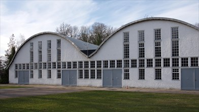 Double-arch festival hall of the Johannische Kirche in Blankensee