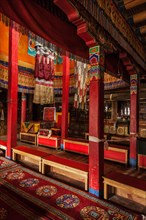 Inside Lamayuru gompa Tibetan Buddhist monastery