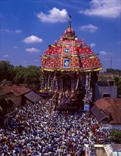 Car chariot festival at Thiruvarur