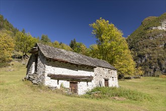 Mountain hut in the Verzasca Valley