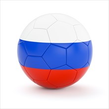 Russia soccer football ball with Russian flag isolated on white background