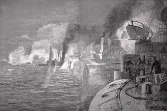 Fire of the Taku Fortresses or Dagu Fortresses in the First Opium War