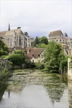 River Eure and churches of St Pierre and St Aignan