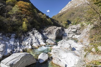 Mountain river in the Verzasca Valley