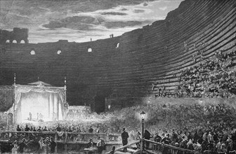 Opera performance in the amphitheatre of Verona