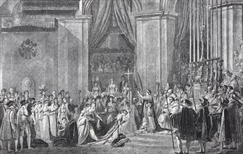 The Coronation of Napoleon and Josephine at Notre Dame in Paris on 2 December 1804