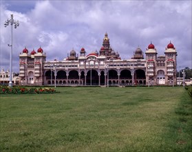 Mysore palace with potpourri of Hindu