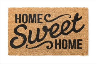 Home sweet home welcome mat isolated on a white background