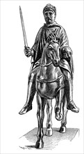 Die Bronzestatue von Karl dem Grossen