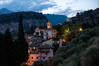 Torbole in the blue hour in the evening