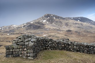 Remains of an isolated Roman fort in the Highlands