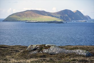 Beautiful landscape in the West Kerry Gaeltacht showing the Great Blasket Island in the distance