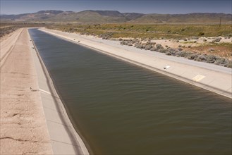 Irrigation canal in desert