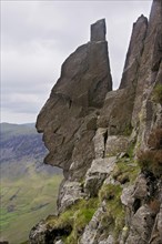 'Sphinx Rock' rock formation on fell