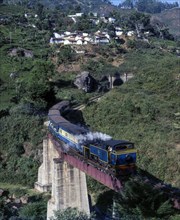 The blue mountain train to Ooty. This steam engines designed and build by the swiss locomotive works