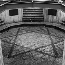 Memorial on the square of the Old Synagogue with the Star of David