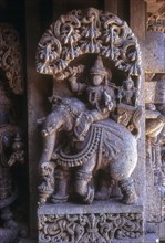 Deep relief of indra riding the elephant airavatha