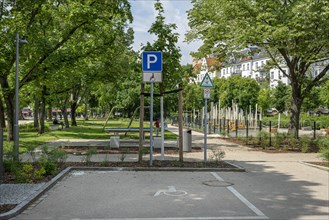 Disabled parking in a park at Oliver Platz