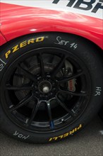 Mounted racing tyre
