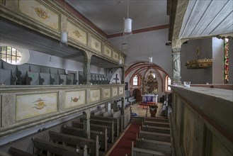 Interior with galleries and chancel of St Matthew's Church